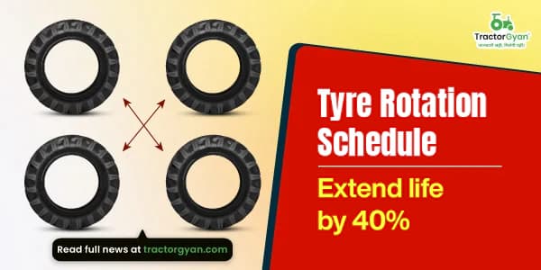 Tyre rotation schedule: Extend your tractor's tyre life by 40% Tyre rotation schedule: Extend your tractor's tyre life by 40% image
