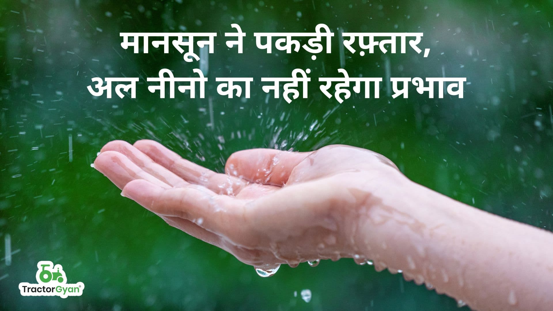 मानसून ने पकड़ी रफ़्तार, अल नीनो का नहीं रहेगा प्रभाव image