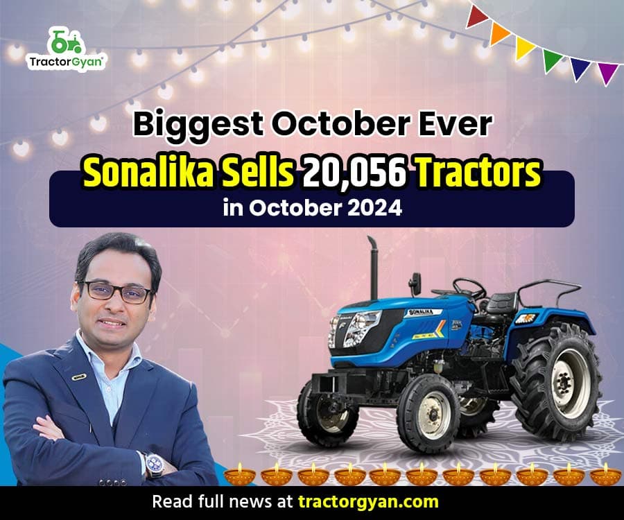 Biggest October Ever: Sonalika Sells 20,056 Tractors in October 2024 Biggest October Ever: Sonalika Sells 20,056 Tractors in October 2024 image
