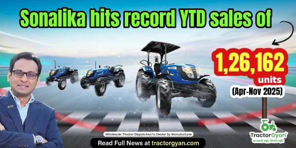 Sonalika hits record YTD sales of 1,26,162 units (Apr–Nov 2025) Sonalika hits record YTD sales of 1,26,162 units (Apr–Nov 2025) image